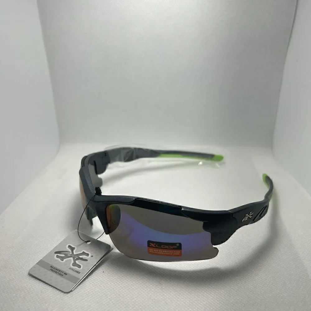 X-Loop Mens Rimless Mirrored Sunglasses